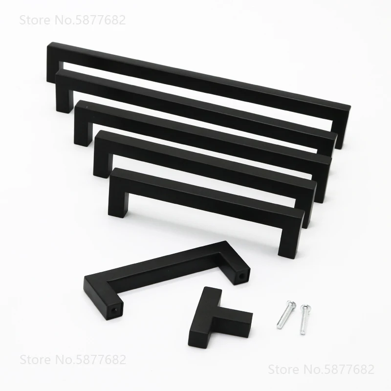 Black Cabinet Handle Square Furniture Hardware Stainless Steel Kitchen Door Knobs Cupboard Wardrobe Drawer Pulls
Black Cabinet Handle Square Furniture Hardware Stainless Steel Kitchen Door Knobs Cupboard Wardrobe Drawer Pulls