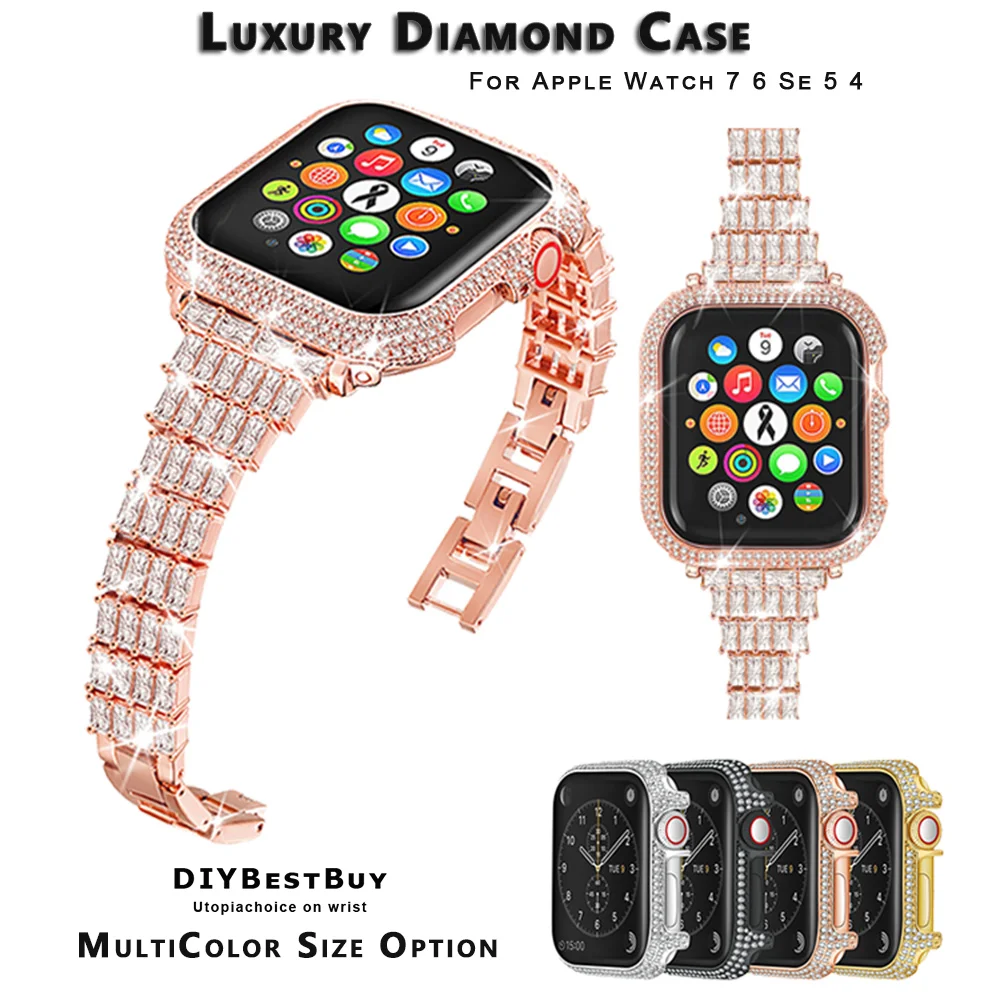 Чехол-бампер с алмазами стальной защитный чехол для Apple Watch серии 7 6 SE 5 4 41 мм 45 мм для iWatch 40 мм 44 мм роскошные аксессуары
Чехол-бампер с алмазами стальной защитный чехол для Apple Watch серии 7 6 SE 5 4 41 мм 45 мм для iWatch 40 мм 44 мм роскошные аксессуары