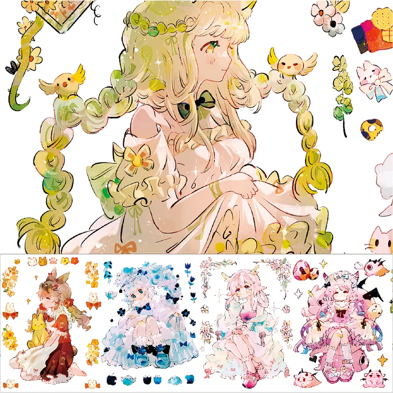 Lovely Spring Cherry Girl PET Special Oil Washi Tapes Junk Journal Masking Tape Adhesive Tape DIY Scrapbooking Washi Stickers
Lovely Spring Cherry Girl PET Special Oil Washi Tapes Junk Journal Masking Tape Adhesive Tape DIY Scrapbooking Washi Stickers