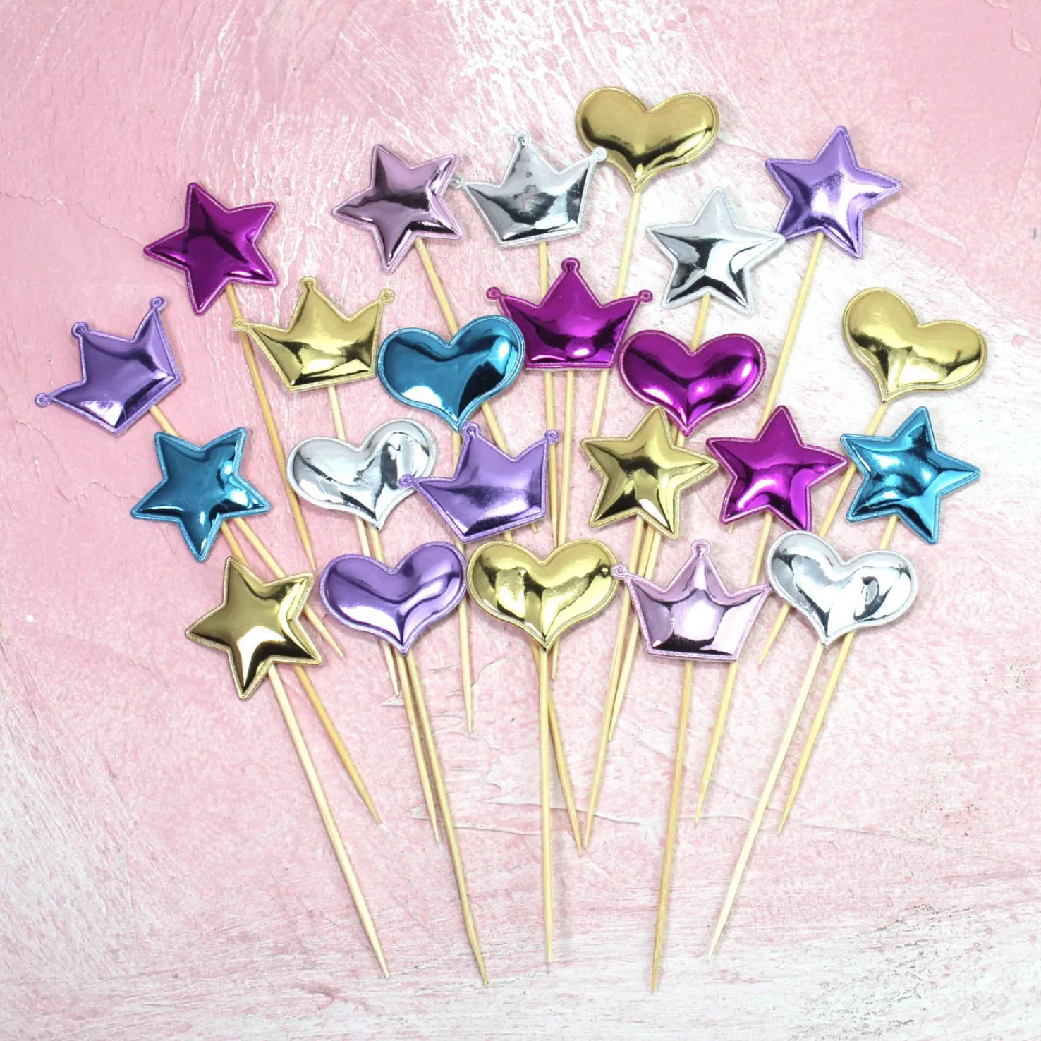 5pcs Colorful Cake Topper Crown Star Heart Happy Birthday Party Cake Decor Supplies Decoration Wedding Party
5pcs Colorful Cake Topper Crown Star Heart Happy Birthday Party Cake Decor Supplies Decoration Wedding Party