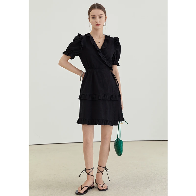 Elegant Women Dress Office Ladies Black Short Sleeve Casual Vintage Y2K New Korean Fashion Girls Summer Dress Kawaii Sweet 2022
Elegant Women Dress Office Ladies Black Short Sleeve Casual Vintage Y2K New Korean Fashion Girls Summer Dress Kawaii Sweet 2022
