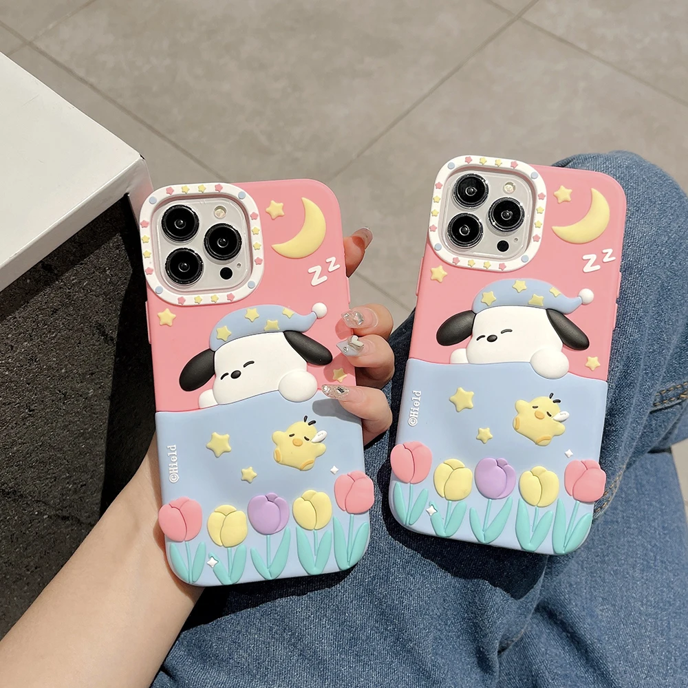 3D Stereoscopic Sanrio Pochacco Tulip Sleep Phone Case for IPhone 14 13 12 11 Pro Max Silicone Soft Anti-fall Back Cover Gift
3D Stereoscopic Sanrio Pochacco Tulip Sleep Phone Case for IPhone 14 13 12 11 Pro Max Silicone Soft Anti-fall Back Cover Gift