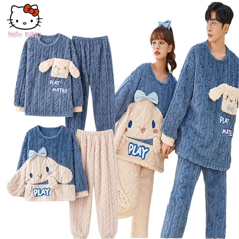 Anime Cinnamoroll Couple Pajamas Cute Sanrio Plush Clothes Winter Three Layer Thickened Coral Fleece Warm Home Service Suit
Anime Cinnamoroll Couple Pajamas Cute Sanrio Plush Clothes Winter Three Layer Thickened Coral Fleece Warm Home Service Suit