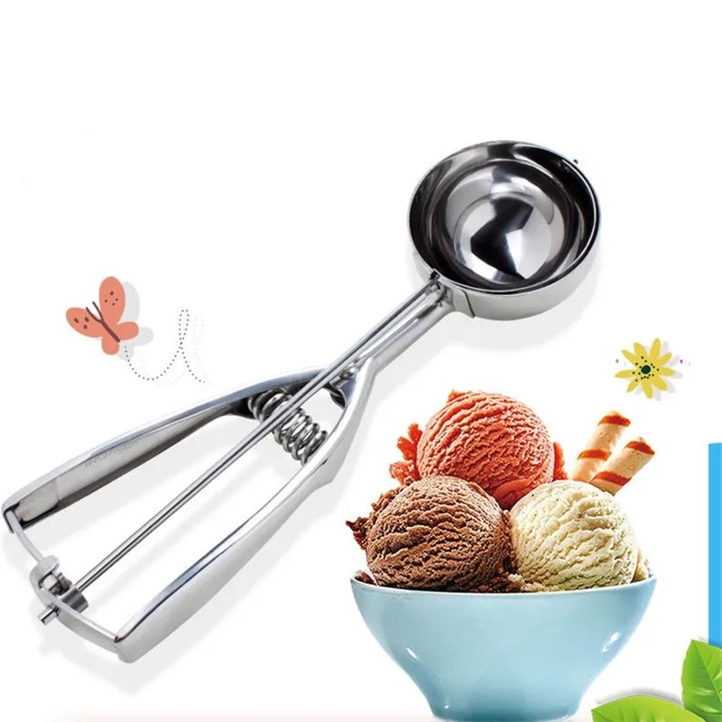 3 Sizes Stainless Steel Ice Cream Scoop Spring Handle Mashed Potato Watermelon Ball Scoop Home Kitchen Accessories
3 Sizes Stainless Steel Ice Cream Scoop Spring Handle Mashed Potato Watermelon Ball Scoop Home Kitchen Accessories