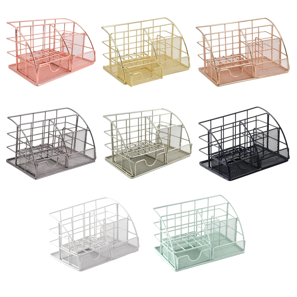 Desk Organizer Hallow Electroplated Anti-corrosive Home Office Dorm Calculator Marker Pen Rubber Pencil Storage Holder
Desk Organizer Hallow Electroplated Anti-corrosive Home Office Dorm Calculator Marker Pen Rubber Pencil Storage Holder