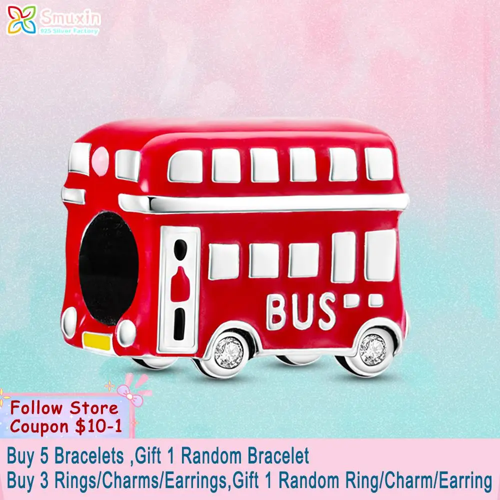 Smuxin 925 Sterling Silver Beads Double Layer Bus Dangle Charm fit Original Pandora Bracelets for Women DIY Jewelry Making
Smuxin 925 Sterling Silver Beads Double Layer Bus Dangle Charm fit Original Pandora Bracelets for Women DIY Jewelry Making