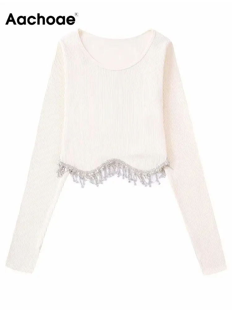 Женский модный однотонный пуловер Aachoae, топы, Повседневные свитера с круглым вырезом и длинными рукавами, Женский шикарный Укороченный джем...
Женский модный однотонный пуловер Aachoae, топы, Повседневные свитера с круглым вырезом и длинными рукавами, Женский шикарный Укороченный джем...