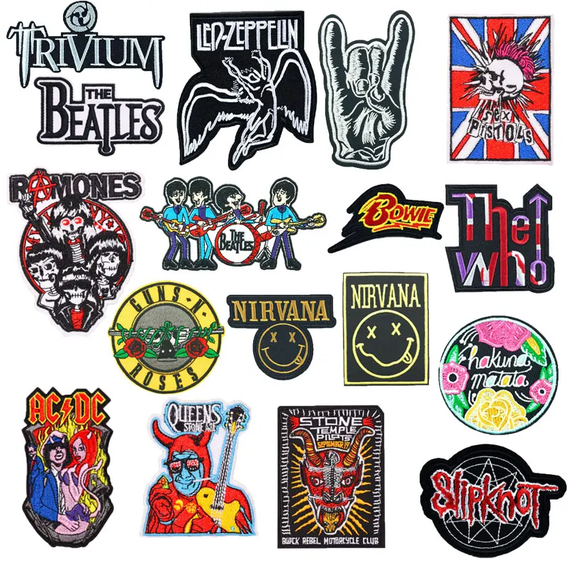 Band Rock Clothes Badges Iron On Patches Appliques Embroidered Music Punk Stripes for Clothes Jacket Jeans Diy Decoration
Band Rock Clothes Badges Iron On Patches Appliques Embroidered Music Punk Stripes for Clothes Jacket Jeans Diy Decoration