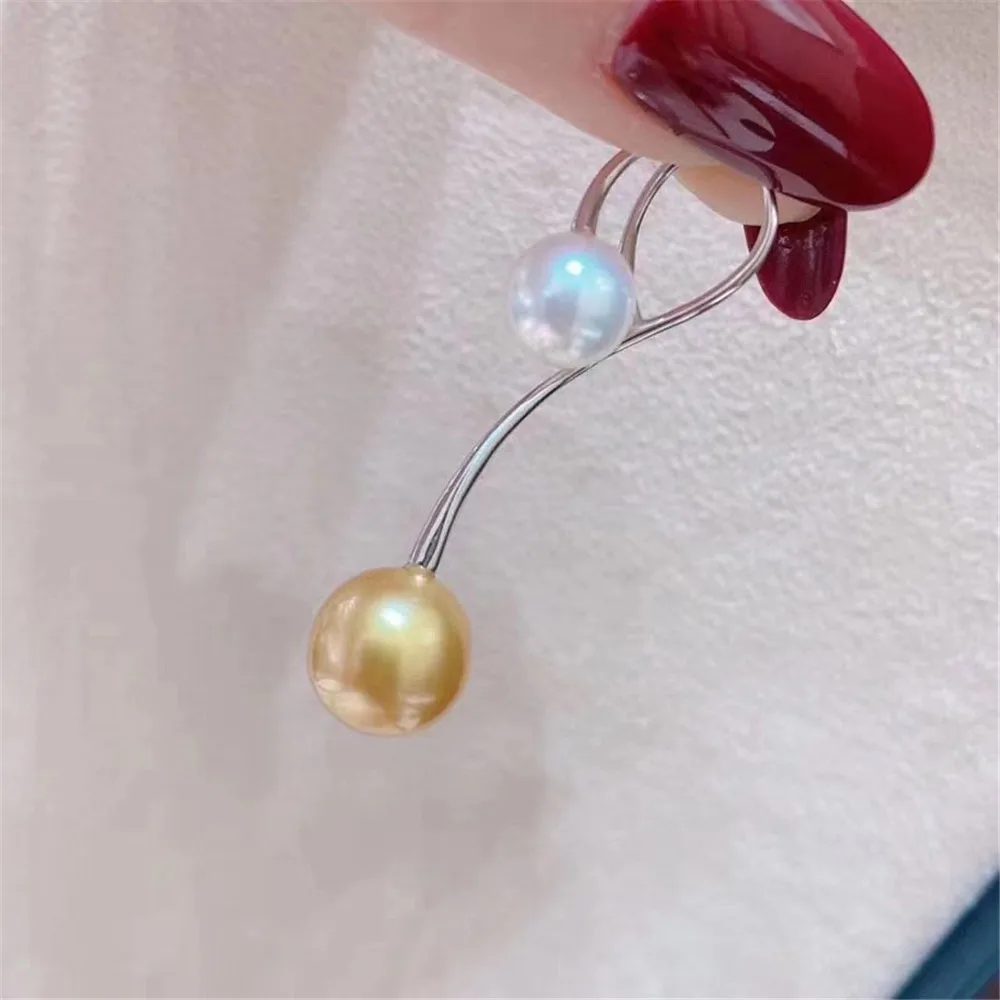 DIY pearl accessories S925 sterling silver pendant with empty double bead version necklace, jade pendant for women with 8-10mm
DIY pearl accessories S925 sterling silver pendant with empty double bead version necklace, jade pendant for women with 8-10mm