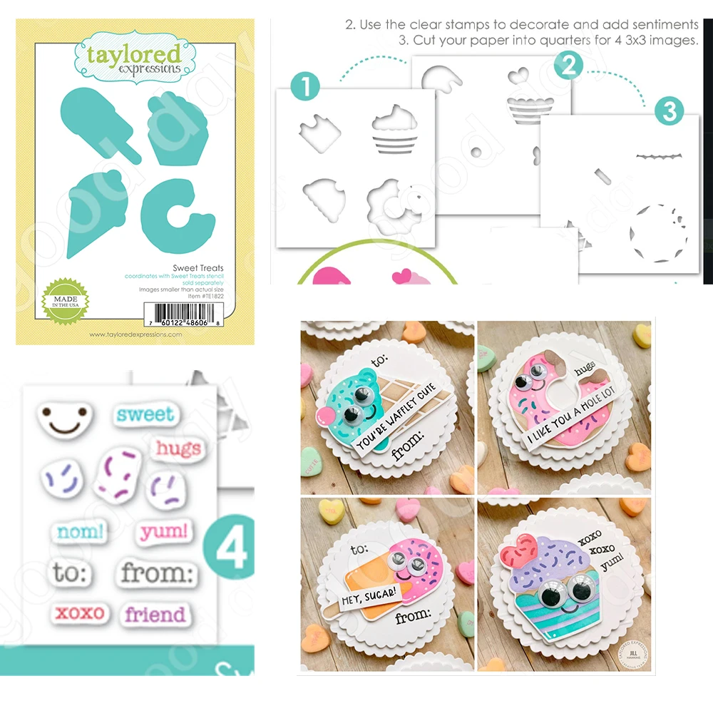 Sweet Treats Cutting Dies and Stamps Stencil Scrapbook Diary Decoration Embossing Template Diy Greeting Card Handmade 2023 New
Sweet Treats Cutting Dies and Stamps Stencil Scrapbook Diary Decoration Embossing Template Diy Greeting Card Handmade 2023 New