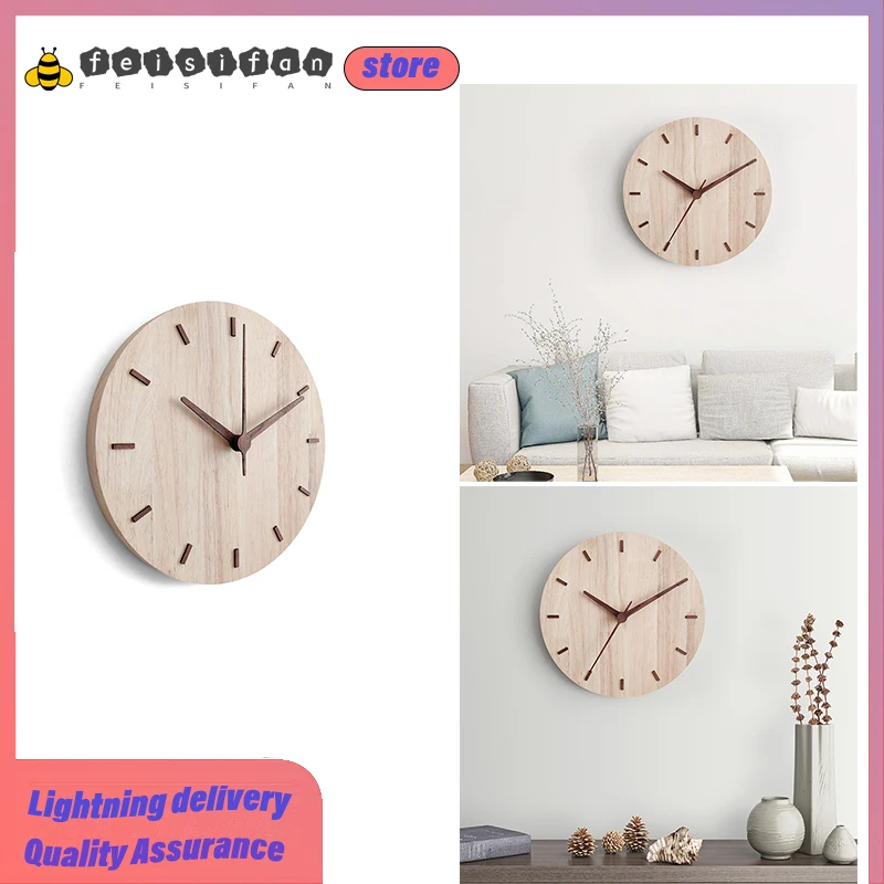 New High Quality Simple Creative Wall Clock Wooden Mute Digital Pointer Wall Clock Modern Design Living Room Decoration Pendant
New High Quality Simple Creative Wall Clock Wooden Mute Digital Pointer Wall Clock Modern Design Living Room Decoration Pendant