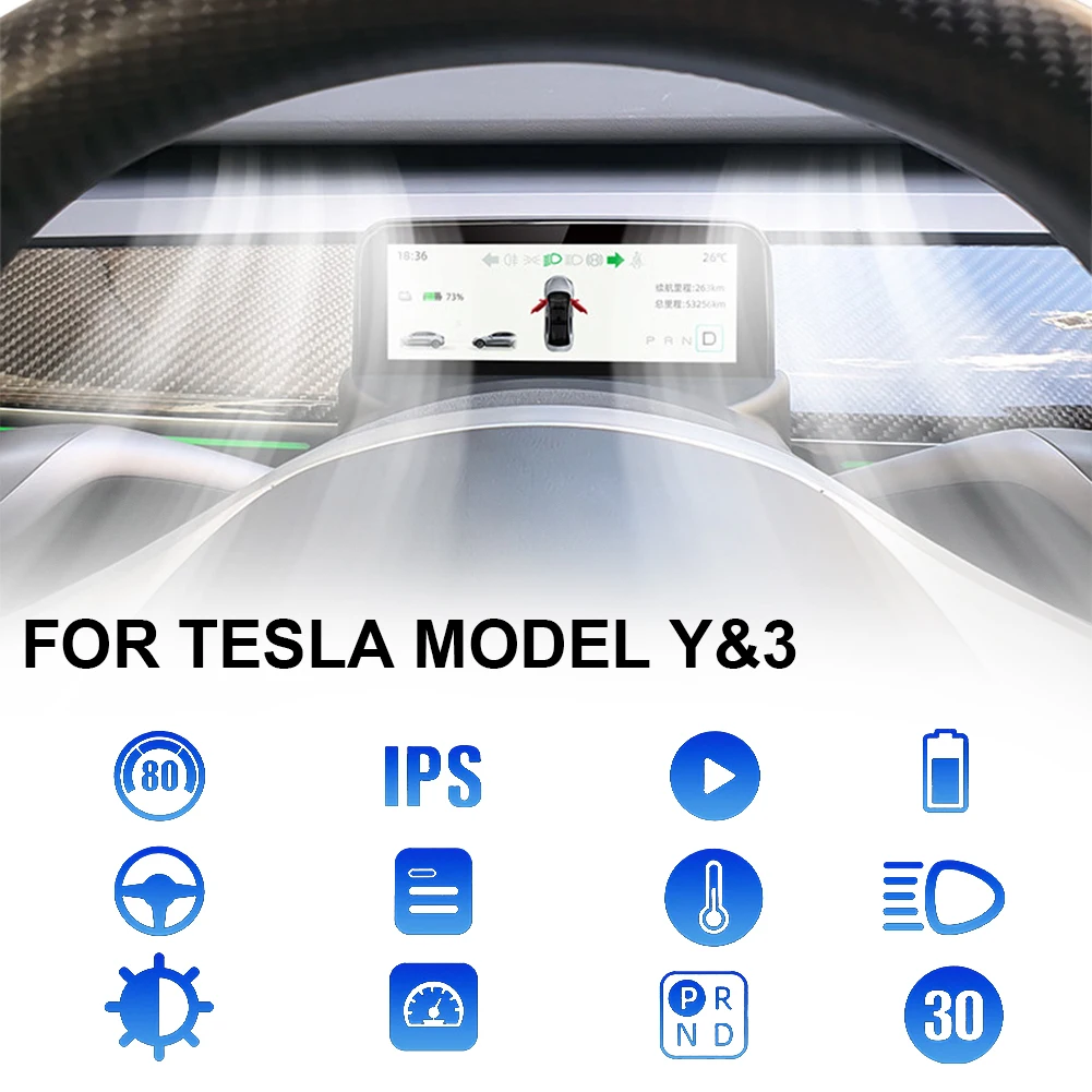 4.6 Inches HD LCD Meter IPS Speedometer Gauge Cluster For Tesla Model 3/Y Car Electronics Accessories Head-up Display
4.6 Inches HD LCD Meter IPS Speedometer Gauge Cluster For Tesla Model 3/Y Car Electronics Accessories Head-up Display