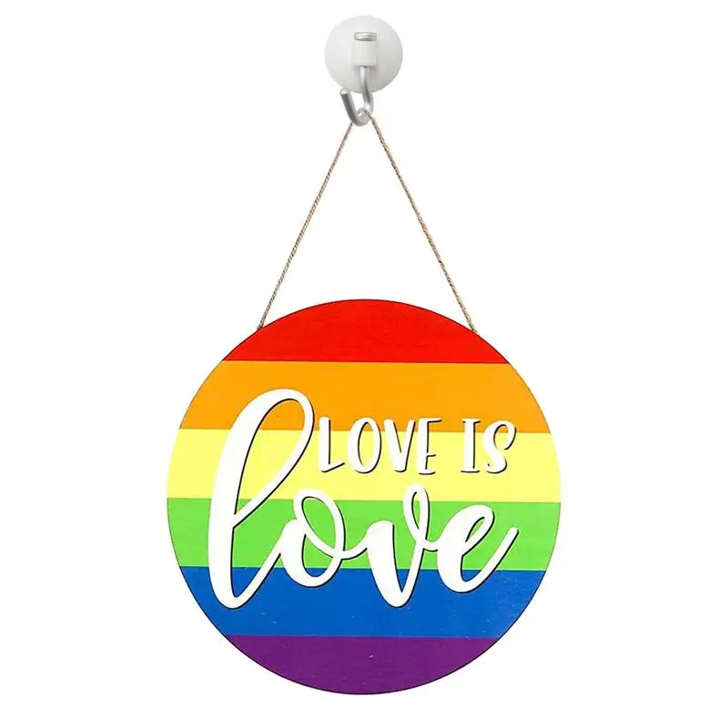 Wooden Rainbow Pride Sign LGBTQ Gay Pride Love Is Love Wall Signs Gay LGBTQ Pride Love Is Love Door Sign Ornament For Indoor
Wooden Rainbow Pride Sign LGBTQ Gay Pride Love Is Love Wall Signs Gay LGBTQ Pride Love Is Love Door Sign Ornament For Indoor