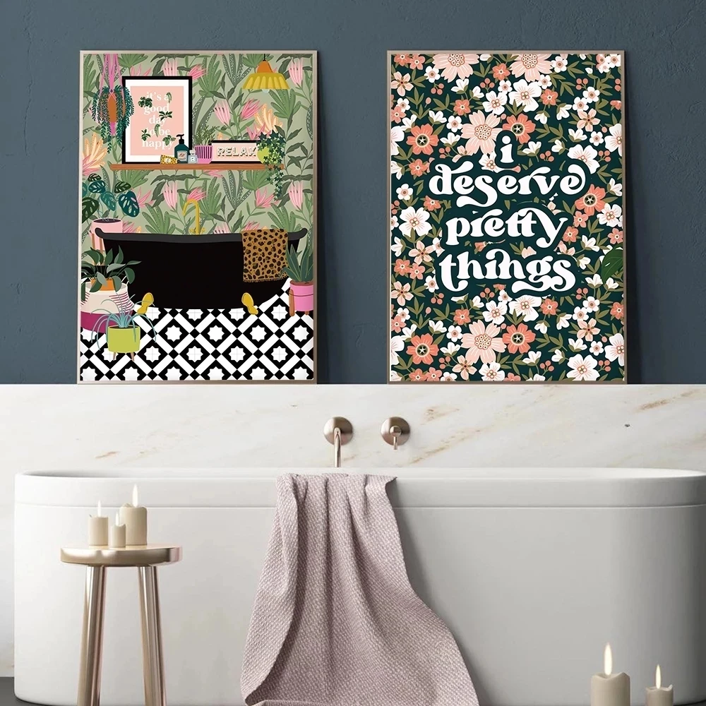 Tropical Plants No Frame Poster I Deserve Something Beautiful Text Art HD Print Canvas Painting Bathroom Decor Home Wall Picture
Tropical Plants No Frame Poster I Deserve Something Beautiful Text Art HD Print Canvas Painting Bathroom Decor Home Wall Picture