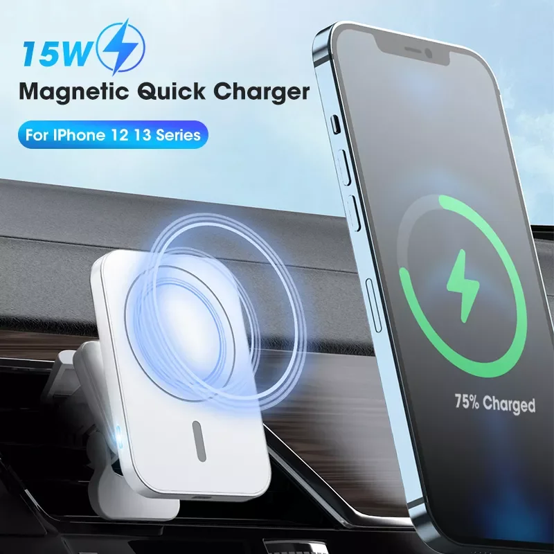 15W Magnetic Wireless Car Charger Mount for IPhone 13mini 13 Pro Max 12 11 Xr Xs Fast Charging Wireless Charger Car Phone Holder
15W Magnetic Wireless Car Charger Mount for IPhone 13mini 13 Pro Max 12 11 Xr Xs Fast Charging Wireless Charger Car Phone Holder