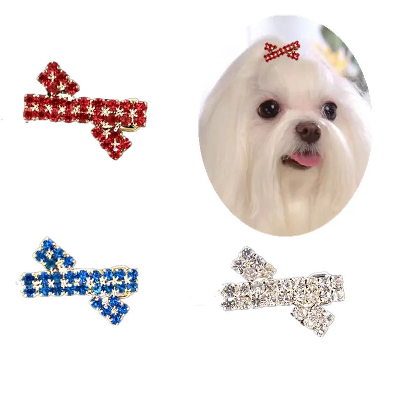 

Hot Sale Fashion Pet Grooming for Puppy Cat Dog Hair Clip Crown Bow Pet Hairpins Dog Multicolor Cat Headwear Pet Accessories