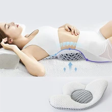 Buckwheat Sleep Pillow Bed Backrest Pillow Pregnant Women Pillow Waist Lumbar Support Spine Lumbar Disc Breathable Back Cushion