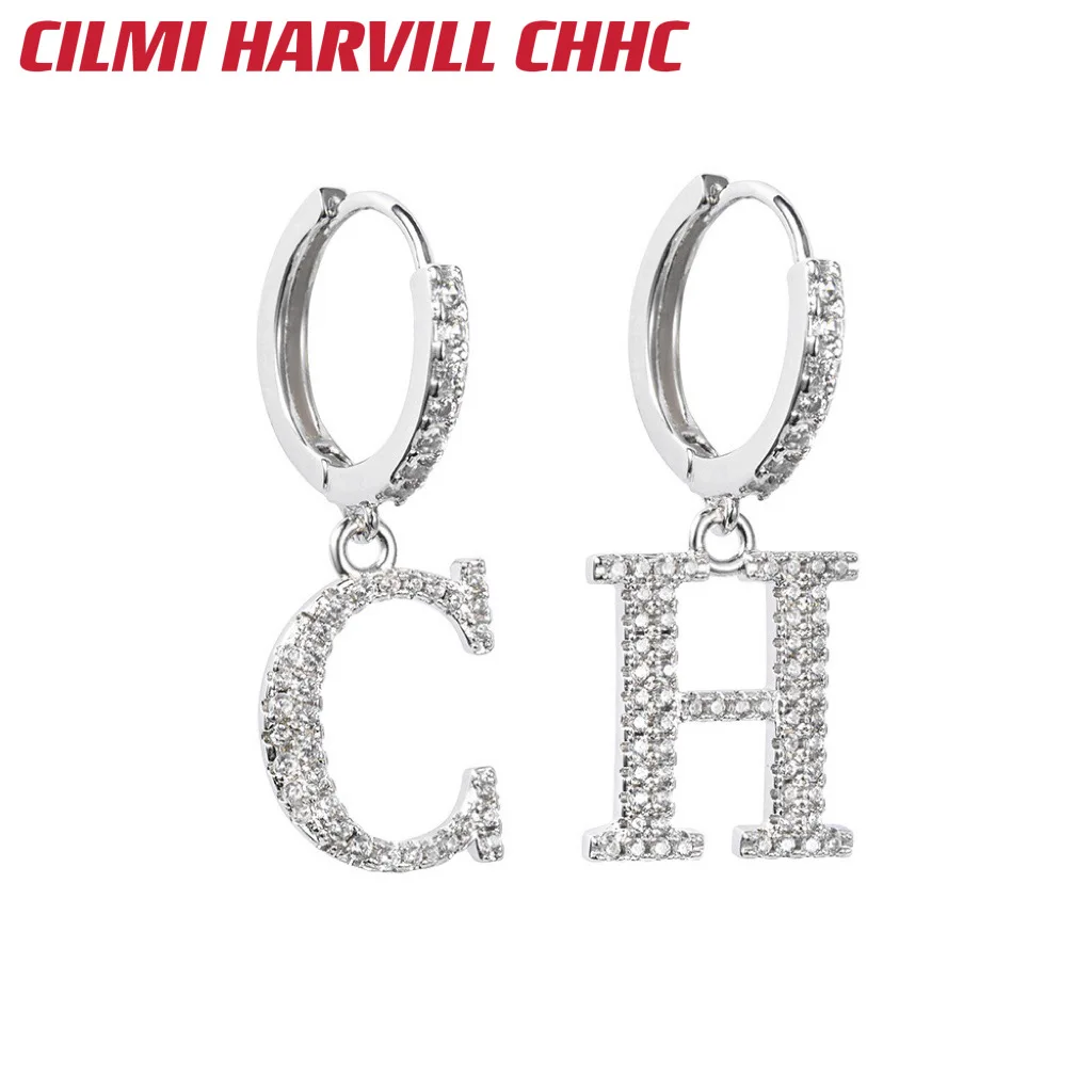 

CILMI HARVILL CHHC 2023 Women New Earrings Solid Color Ring With Letter Logo Needed To Be Perforated Beautiful Gift Box