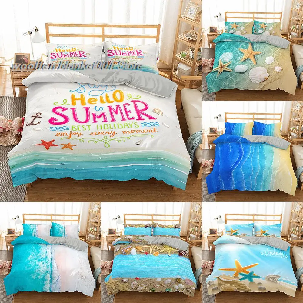 2021 3D Beach Bedding Set Ocean Starfish Duvet Cover Blue Bed Set Pillowcase Comforter Bedding Sets Bed Linen Quilt Cover
2021 3D Beach Bedding Set Ocean Starfish Duvet Cover Blue Bed Set Pillowcase Comforter Bedding Sets Bed Linen Quilt Cover