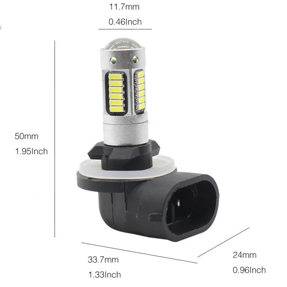 

881 светодиодный ные лампы DC 12 В DRL Противотуманные фары H27 светодиодный светильник фары 6000k, белые дневные ходовые огни, полезные запчасти лм, ...