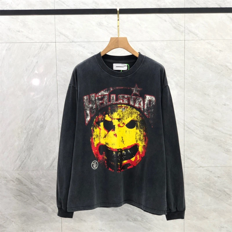 Top Version Washed HELLSTAR T Shirt Men Women Oversized West Coast Street Graffiti Long Sleeve T-Shirt Tee
Top Version Washed HELLSTAR T Shirt Men Women Oversized West Coast Street Graffiti Long Sleeve T-Shirt Tee