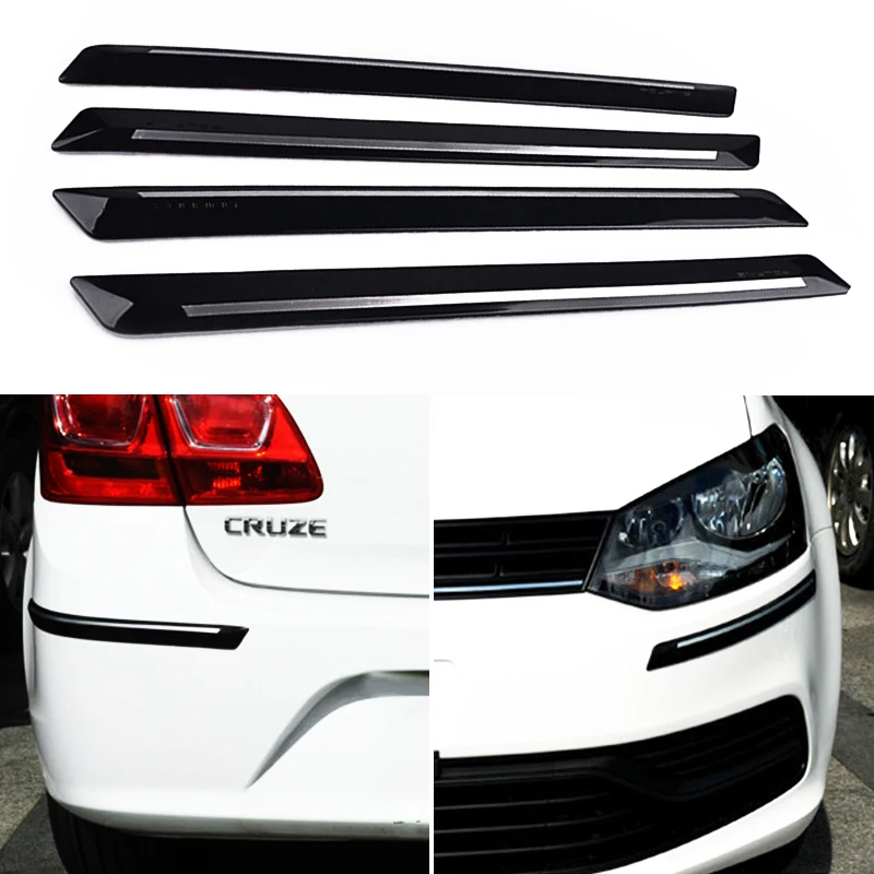 44.7 X 3.1CM 4pcs Car Bumper Protector Silane Guard Strip Chrome Sticker Front Rear Bumper Protector Rubber Black Universal
44.7 X 3.1CM 4pcs Car Bumper Protector Silane Guard Strip Chrome Sticker Front Rear Bumper Protector Rubber Black Universal