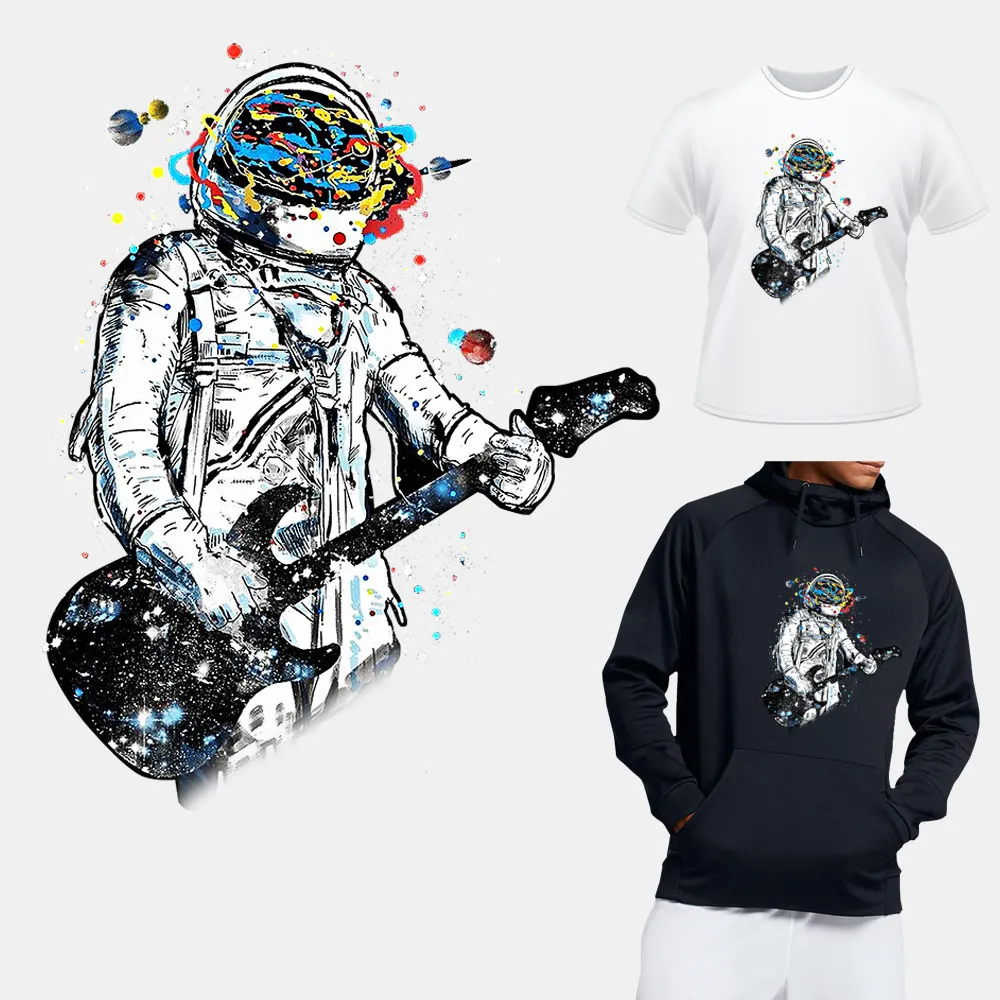 Transfers for Clothes DIY Fashion Boy Man T-shirt Jeans Patch Spaceman Play Guitar Iron on Patches for Clothing Heat-sensitive
Transfers for Clothes DIY Fashion Boy Man T-shirt Jeans Patch Spaceman Play Guitar Iron on Patches for Clothing Heat-sensitive