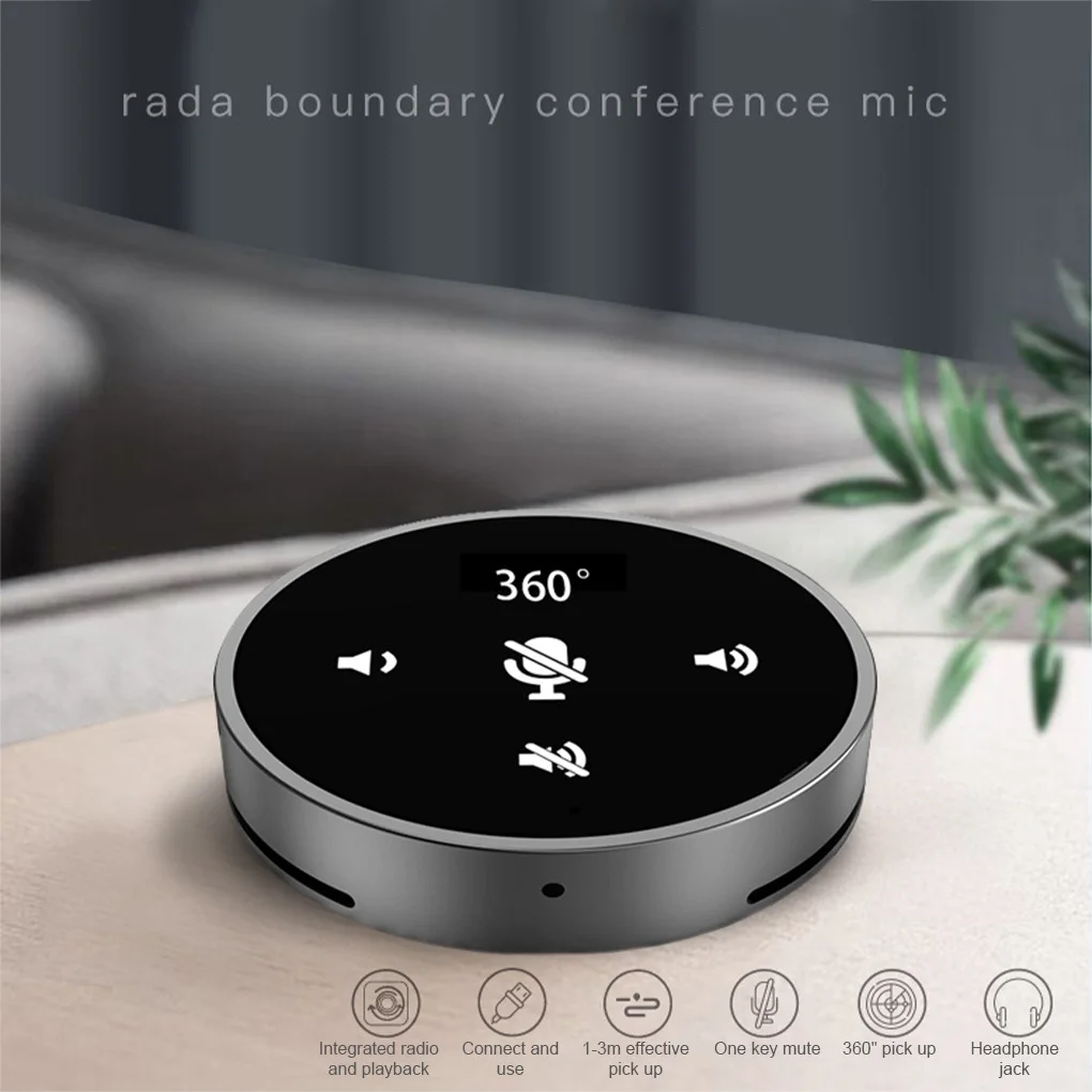 Конденсаторный микрофон для встреч, Bluetooth-совместимый всенаправленный высокочувствительный микрофон 360 градусов, записывающее устройство
Конденсаторный микрофон для встреч, Bluetooth-совместимый всенаправленный высокочувствительный микрофон 360 градусов, записывающее устройство