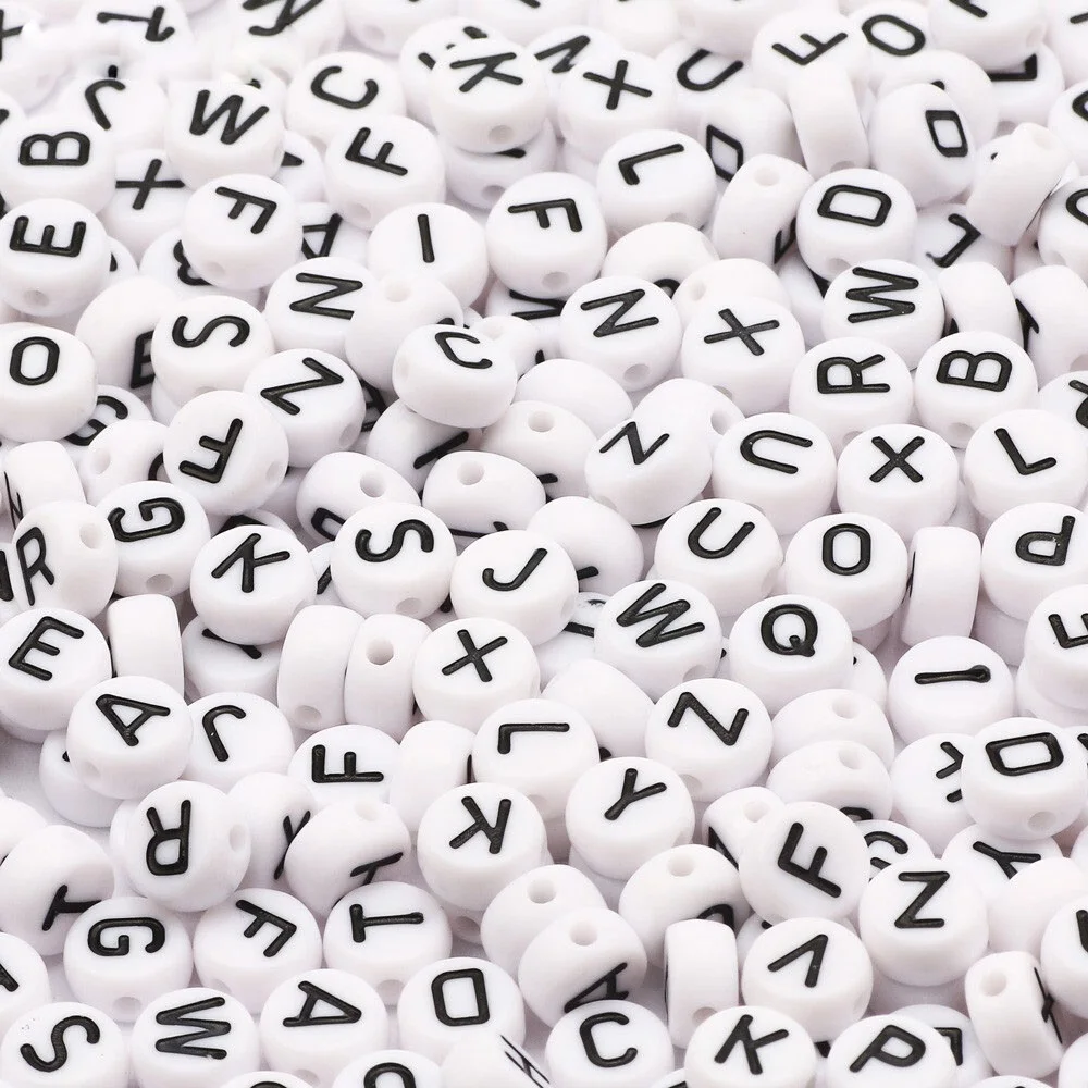 7mm Black White Mixed Letter Acrylic Beads Round Flat Alphabet Spacer for Jewelry Making Handmade Diy Bracelet Necklace 2022
7mm Black White Mixed Letter Acrylic Beads Round Flat Alphabet Spacer for Jewelry Making Handmade Diy Bracelet Necklace 2022