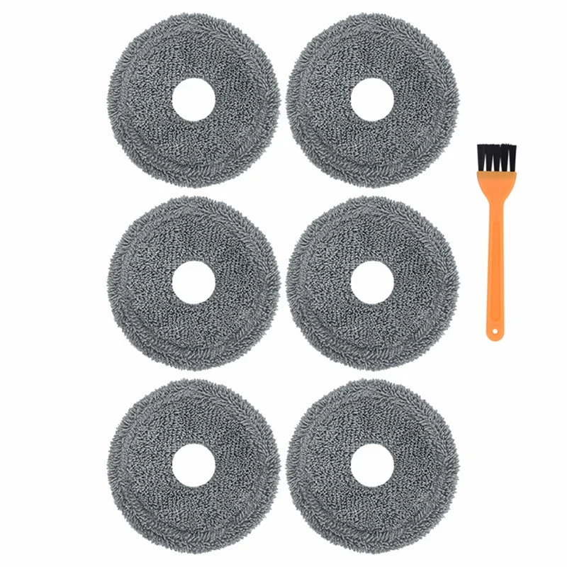 

7Pack For ECOVACS DEEBOT X1 OMNI/TURBO Robotic Vacuum Cleaner Washable Mop Pads Mop Rags Replacement Gray