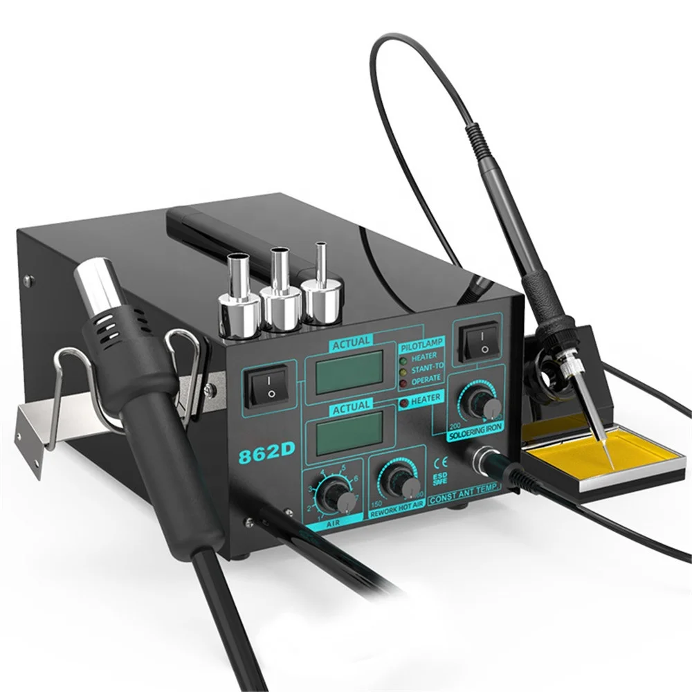 Green anti static dual digital display hot air gun soldering iron 2 in 1 portable solder station rework soldering station gun
Green anti static dual digital display hot air gun soldering iron 2 in 1 portable solder station rework soldering station gun