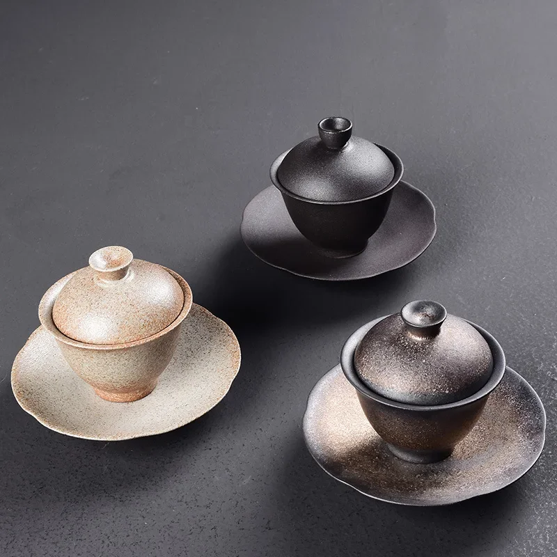 Cover Teacup Ceramic Large Handmade Tea Bowl Stoneware Gilding Glaze Gaiwan Tea Utensils Tea Making Device Bowl Chinese Gaiwan
Cover Teacup Ceramic Large Handmade Tea Bowl Stoneware Gilding Glaze Gaiwan Tea Utensils Tea Making Device Bowl Chinese Gaiwan