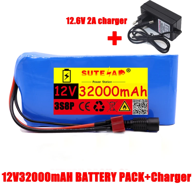 18650 lithium battery pack, 12v3200mah 3s8p + BMS protection board + 12.6v2a CHARGER + free delivery
18650 lithium battery pack, 12v3200mah 3s8p + BMS protection board + 12.6v2a CHARGER + free delivery