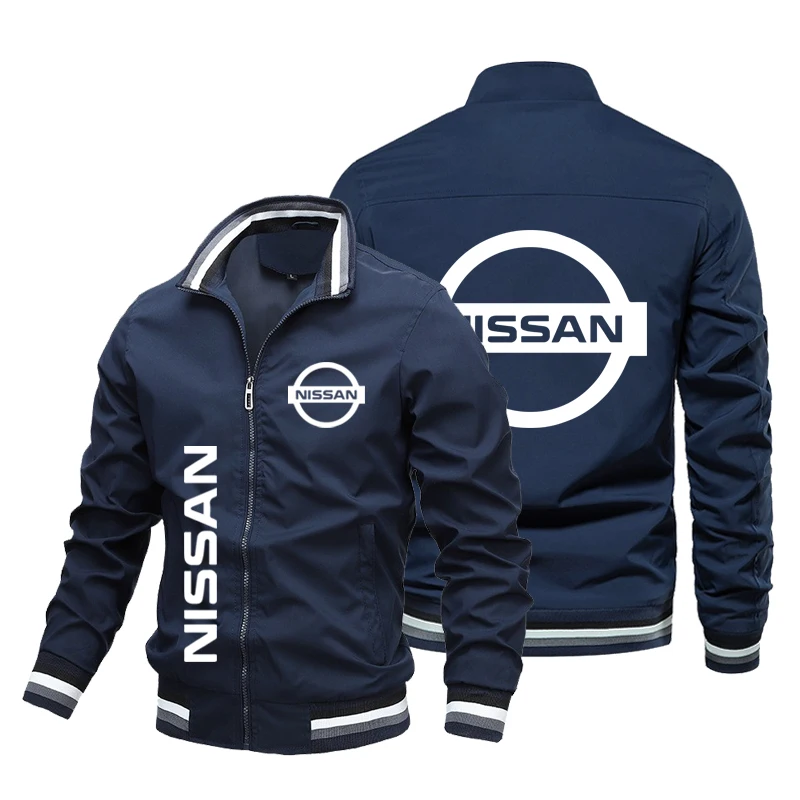 

Мотоциклетная куртка Nissan, куртка с принтом логотипа, модная куртка-бомбер, ветровка, осенне-зимнее пальто, байкерская куртка для мотокросса