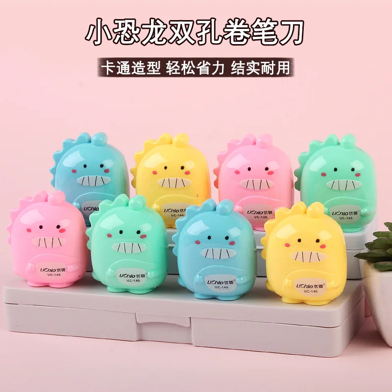 Creative 2 holes dinosaur Kawaii Cartoon cute sharpener manual pencil sharpener korean stationery kawaii sharpener for students
Creative 2 holes dinosaur Kawaii Cartoon cute sharpener manual pencil sharpener korean stationery kawaii sharpener for students