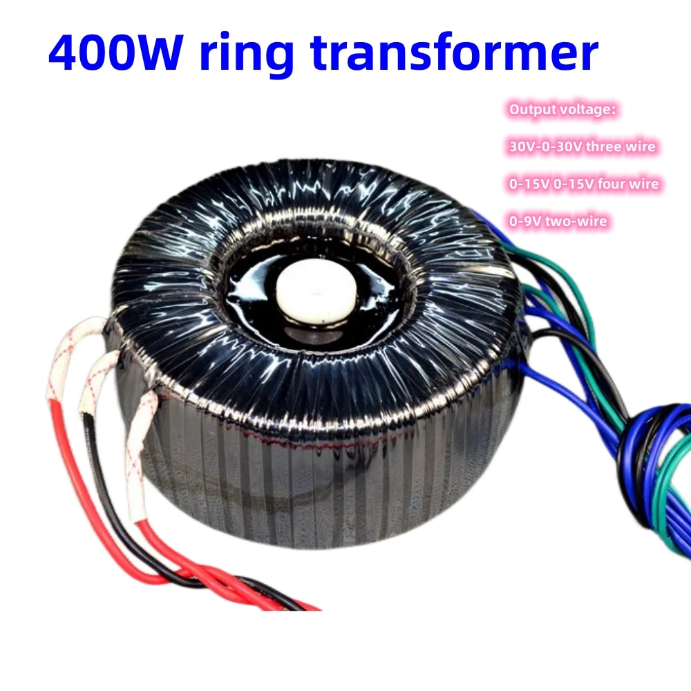 

Кольцевой трансформатор 400 Вт, 30 В-30 в, три провода 0-15 в 0-15 в, четыре провода 0-9 В, два провода для усилителя звука