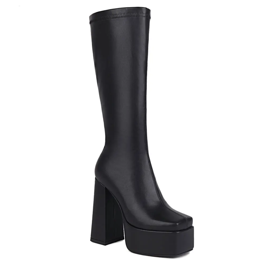 Gnazhee Women's Boots Shoes Big Size 43 Platform Chunky High Heels Zipper Black White Modern Lady Knee High Boot
Gnazhee Women's Boots Shoes Big Size 43 Platform Chunky High Heels Zipper Black White Modern Lady Knee High Boot