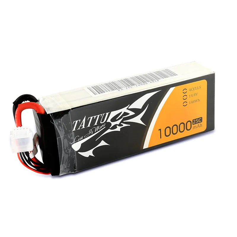 Tattu 10000mah 4S 14.8V 25C Lipo Battery 6S 22.2V 25C Lipo Battery For RC UAV FPV Aircraft Model
Tattu 10000mah 4S 14.8V 25C Lipo Battery 6S 22.2V 25C Lipo Battery For RC UAV FPV Aircraft Model