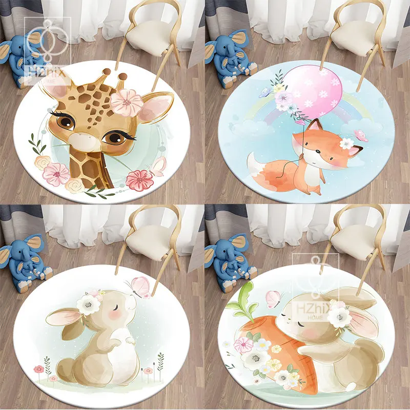 Cartoon Bedroom Carpet for Living Room Printed Cute Animal Bunny Round Area Rugs Parlor Floor Mat Anti-slip for Children's Rugs
Cartoon Bedroom Carpet for Living Room Printed Cute Animal Bunny Round Area Rugs Parlor Floor Mat Anti-slip for Children's Rugs