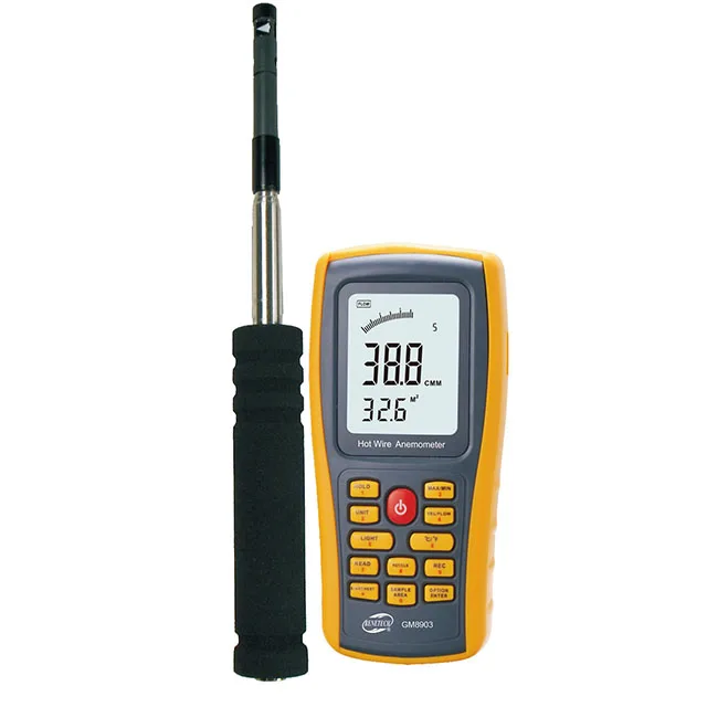 GM8903 Multifunctional Hot LCD Digital Wire Anemometer 
GM8903 Multifunctional Hot LCD Digital Wire Anemometer