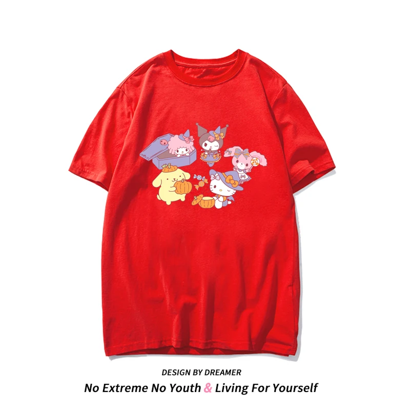 Sanrio T-shirt Women's Short-sleeved Cartoon Design Japanese Round Neck Loose Pink Top Y2k Aesthetic Graphic T Shirts Y2k Top
Sanrio T-shirt Women's Short-sleeved Cartoon Design Japanese Round Neck Loose Pink Top Y2k Aesthetic Graphic T Shirts Y2k Top