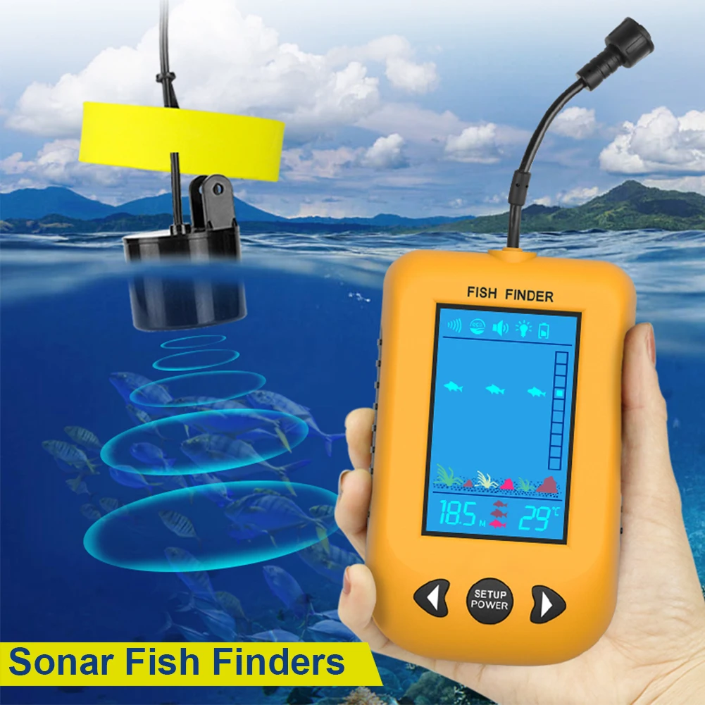 Portable 100M Sonar Fish Finder Handheld Depth Finder Fishing Gear With Sonar Transducer LCD Display For Lake Sea Fishing New
Portable 100M Sonar Fish Finder Handheld Depth Finder Fishing Gear With Sonar Transducer LCD Display For Lake Sea Fishing New
