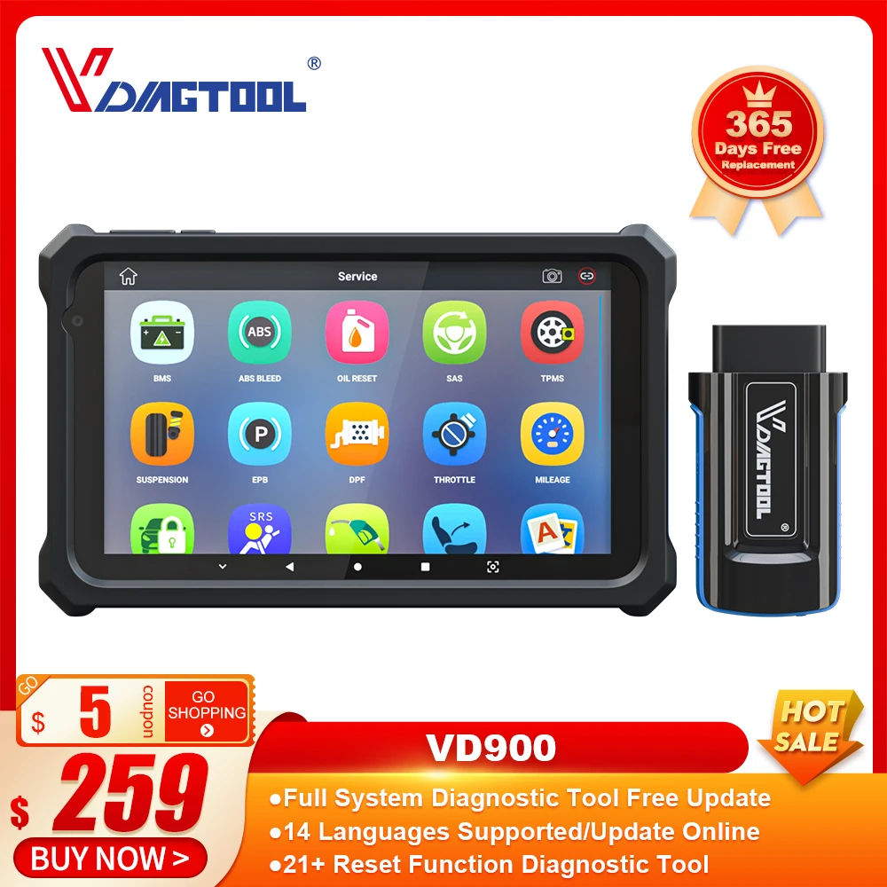 VDIAGTOOL VD900 OBD2 сканер ABS подушка безопасности Oil EPB DPF Сброс профессионального кода считыватель автомобиля полная система диагностический инст...
VDIAGTOOL VD900 OBD2 сканер ABS подушка безопасности Oil EPB DPF Сброс профессионального кода считыватель автомобиля полная система диагностический инст...