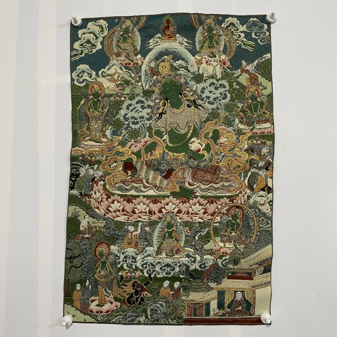 Thangka embroidery Tibetan Buddhism silk embroidery brocade Nepal Green Tara Bodhisattva Save eight difficult mothers Thangkas
Thangka embroidery Tibetan Buddhism silk embroidery brocade Nepal Green Tara Bodhisattva Save eight difficult mothers Thangkas
