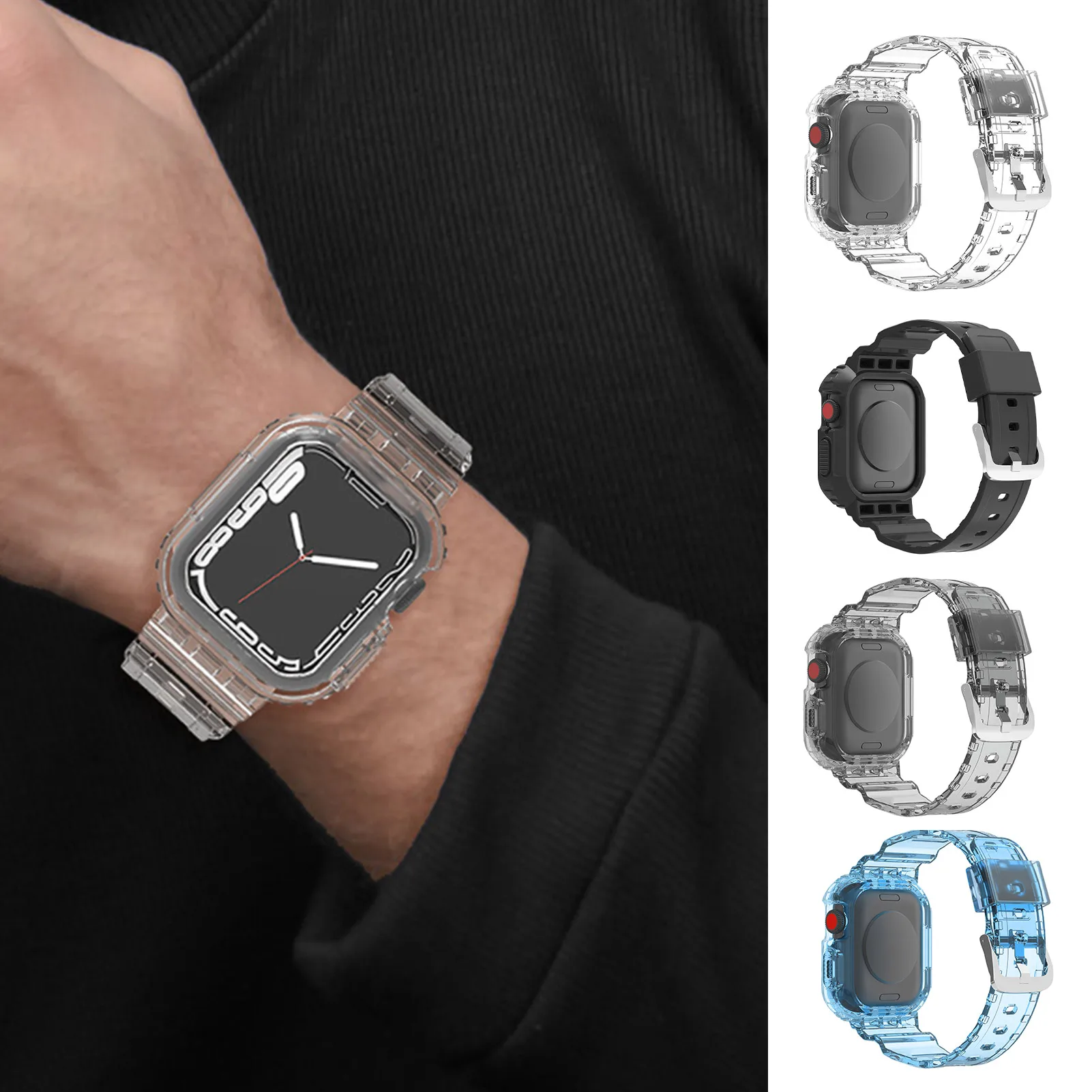 Clear Band For IWatch Series Transparent Soft Protective Case TPU Watch Strap For Apple Watch Sport Bands Replacement Women Men
Clear Band For IWatch Series Transparent Soft Protective Case TPU Watch Strap For Apple Watch Sport Bands Replacement Women Men