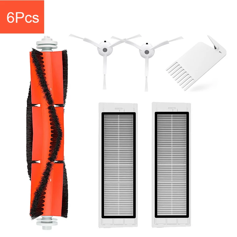 6PCS Main Brush Side Brush HEPA Filter for Xiaomi 1S Rock S6 S5 S60 S5 S50 S55 E25 E35 Vacuum Cleaner Parts Accessories
6PCS Main Brush Side Brush HEPA Filter for Xiaomi 1S Rock S6 S5 S60 S5 S50 S55 E25 E35 Vacuum Cleaner Parts Accessories