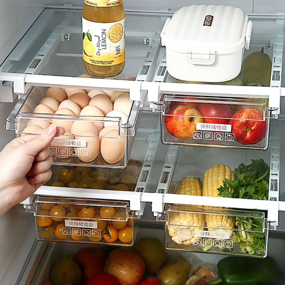 1pc Refrigerator Storage Box Rack Kitchen Containers Fridge Organizer Food Holder Shelf Kitchen Accessories Clear Container
1pc Refrigerator Storage Box Rack Kitchen Containers Fridge Organizer Food Holder Shelf Kitchen Accessories Clear Container