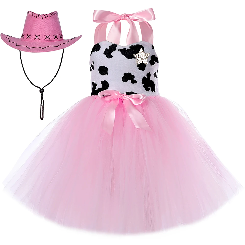 

Toy Story Jessie Woody Costumes Girls Birthday Halloween Cowgirl Fancy Dress for Kids Baby Pink Cow Tutu Outfits Animal Clothes