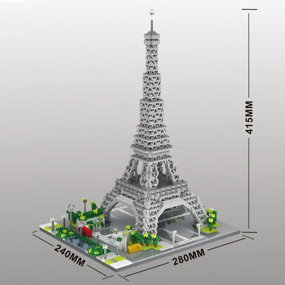 3369 PCS City Sets Blocks Toys Micro Diamond Particles Assembled Building Blocks Boy Toy Gift Paris Eiffel Tower
3369 PCS City Sets Blocks Toys Micro Diamond Particles Assembled Building Blocks Boy Toy Gift Paris Eiffel Tower