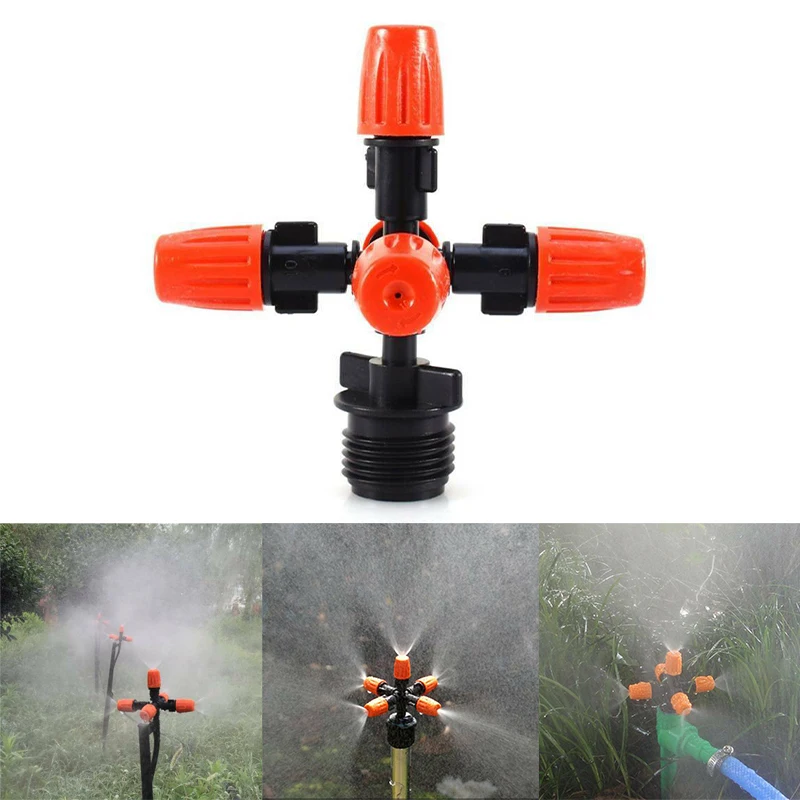 Garden Sprinkler Irrigation Mist Fog 5-head Nozzle Spray 1/2 " Mounting Adapter Adjustable Spray Volume Irrigation For Garden
Garden Sprinkler Irrigation Mist Fog 5-head Nozzle Spray 1/2 " Mounting Adapter Adjustable Spray Volume Irrigation For Garden